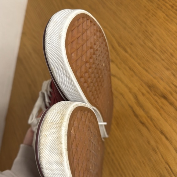 VANS Men's Atwood Sneakers Oxblood Burgundy White Rip Stop Fabric Skate Size 7.5 - Picture 10 of 13